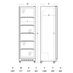 Šaldymo vitrina 392 L DC430BD