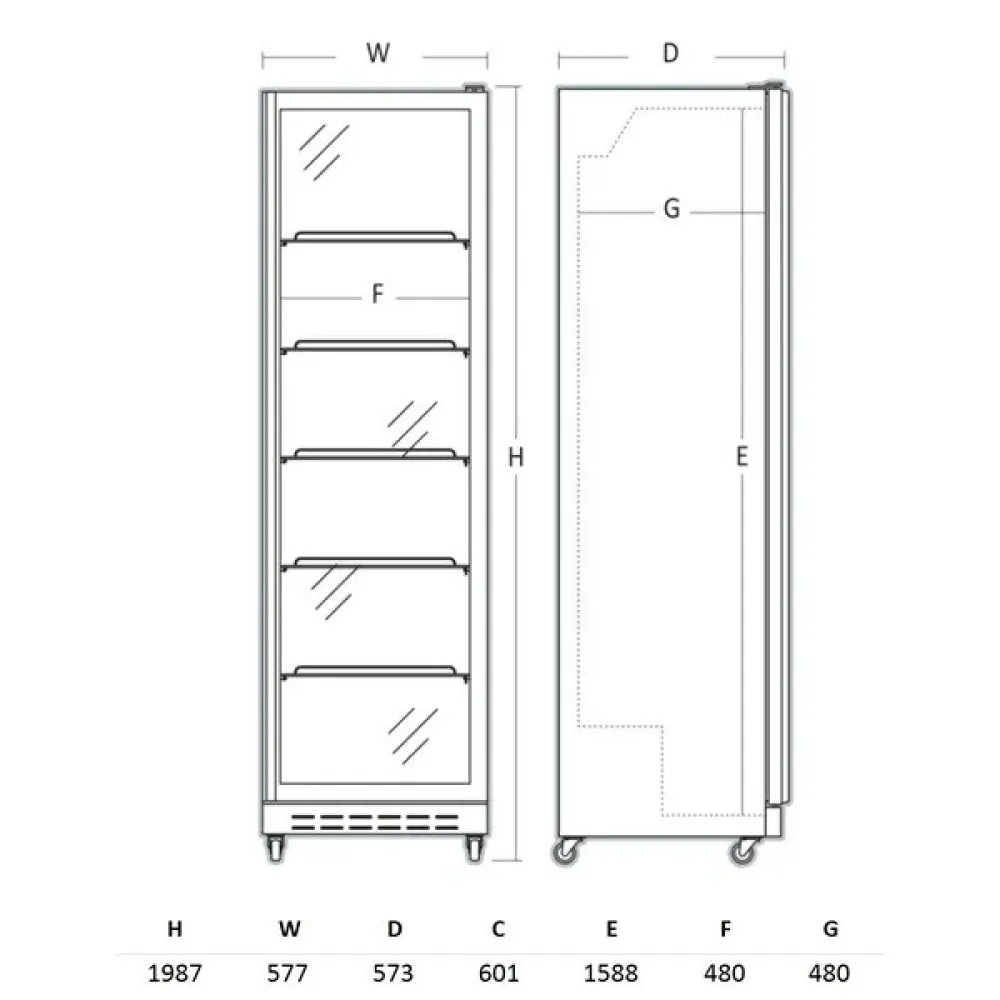 Šaldymo vitrina 361 L DC426BGD (263111DC430BWD)