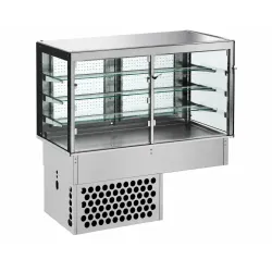 Šaldymo vitrina, varstomos durys 2 GN1/1 DROP-IN DDRVC7-H-CP-3-2