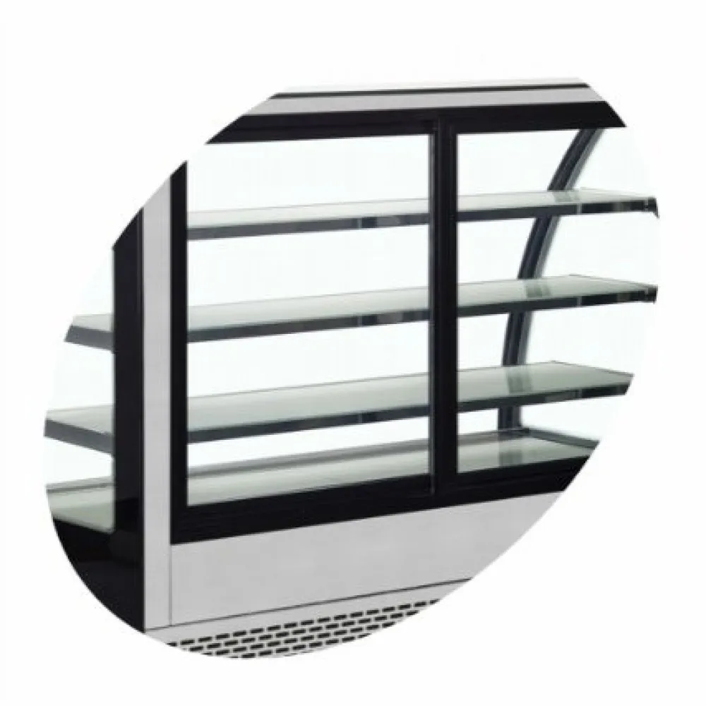 Elegant Black Glass Pastry Showcase LPD1200C