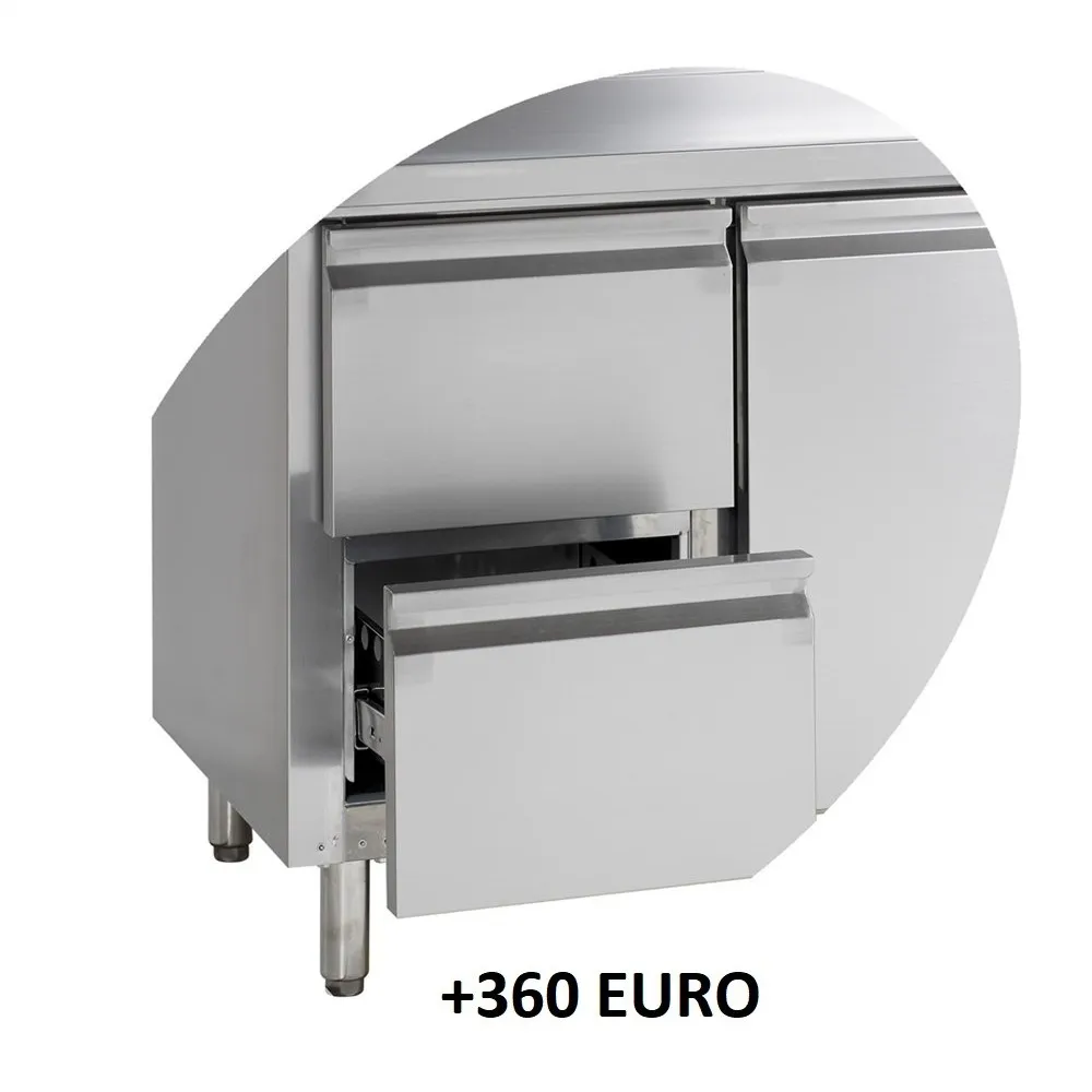 Komfortabls galda ledusskapis UC 1360 mm