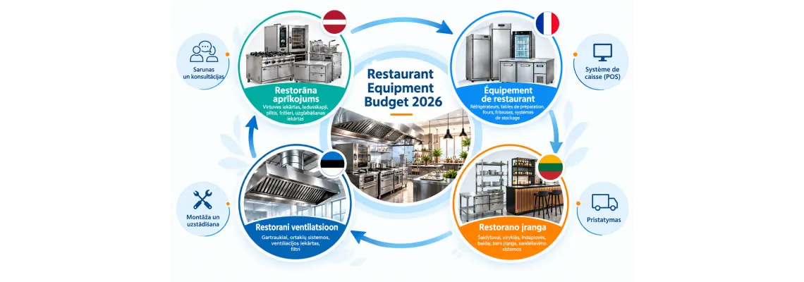 Kiek kainuoja įrengti kavinę, piceriją ir restoraną 2026 metais?