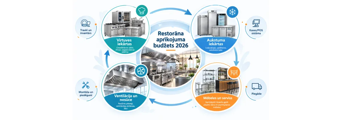 Kiek kainuoja įrengti kavinę, piceriją ir restoraną 2026 metais?