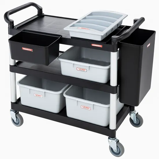 Modular Polypropylene Service Trolley – Customizable for Foodservice