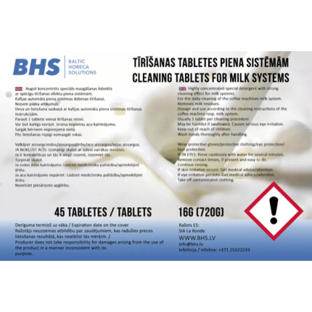 Milk System Maintenance Tablets