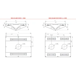 Centrinis salos ventiliacinis gaubtas su filtrais HNCA 1400