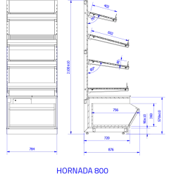 Полка HORNADA 800