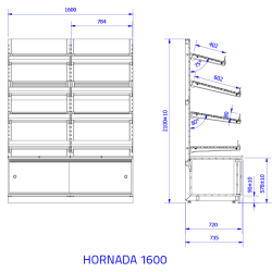 Полка HORNADA 1600DP