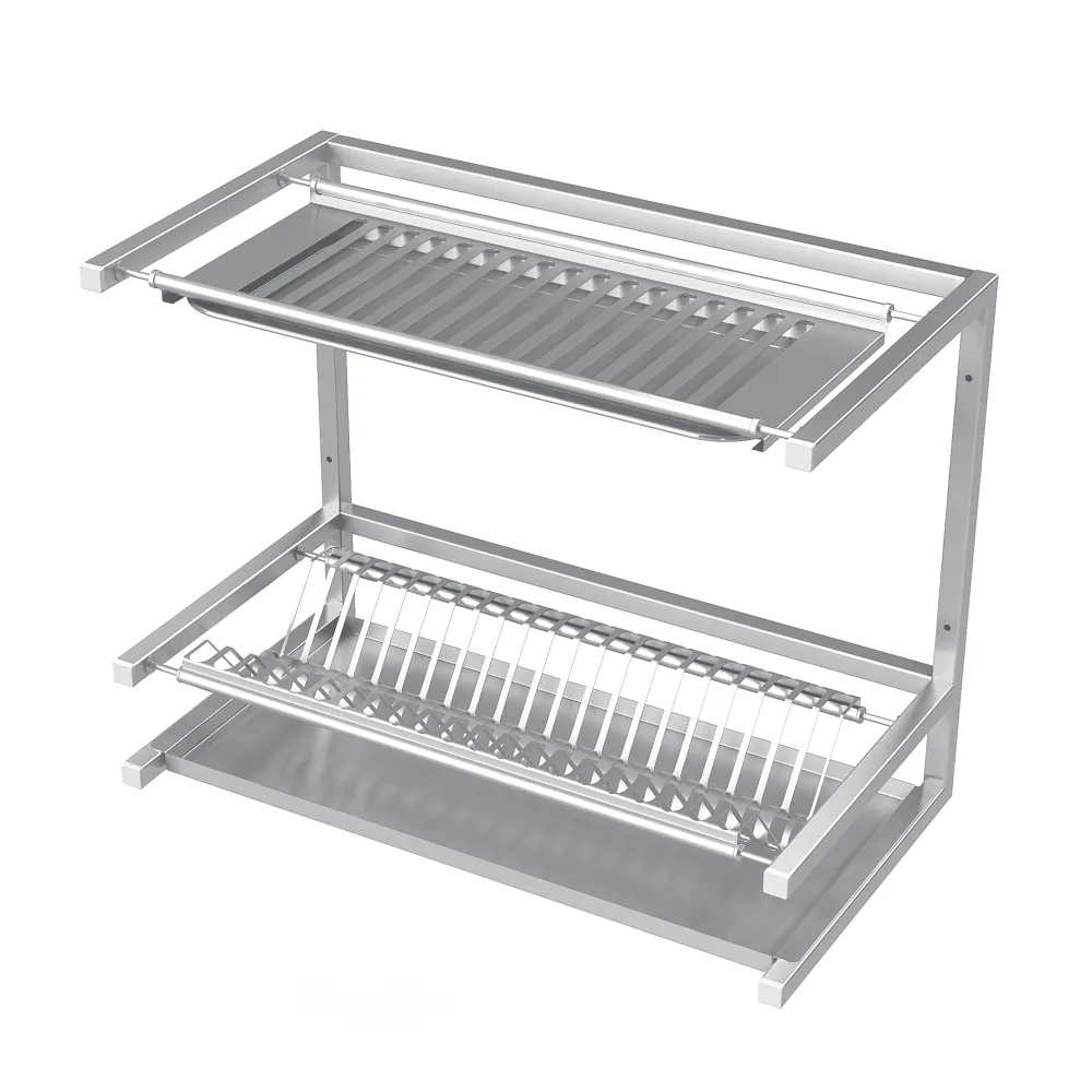 1400mm Wall-Mounted Dish Drying Rack with Drip Tray