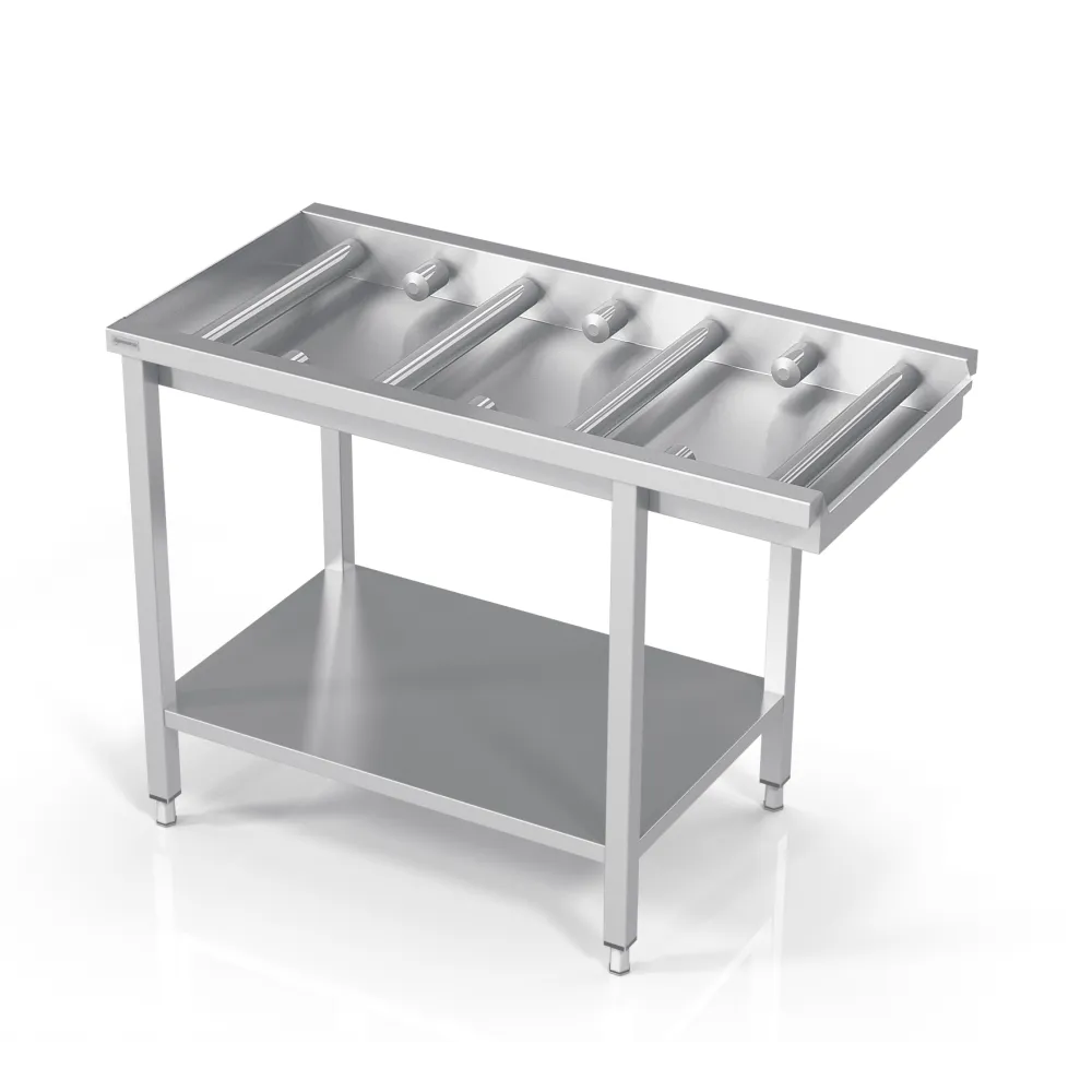 Table Multifonctionnelle pour Vaisselle avec Rouleaux Adaptés