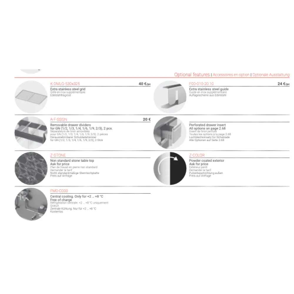 Профессиональный холодильный стол с гранитной поверхностью 2130 мм