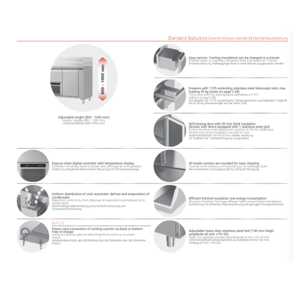 P303 1920mm Komercinis Šaldymo Stalas
