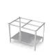 Heavy-Duty Kitchen Table with Reinforced Cutting Board Shelf