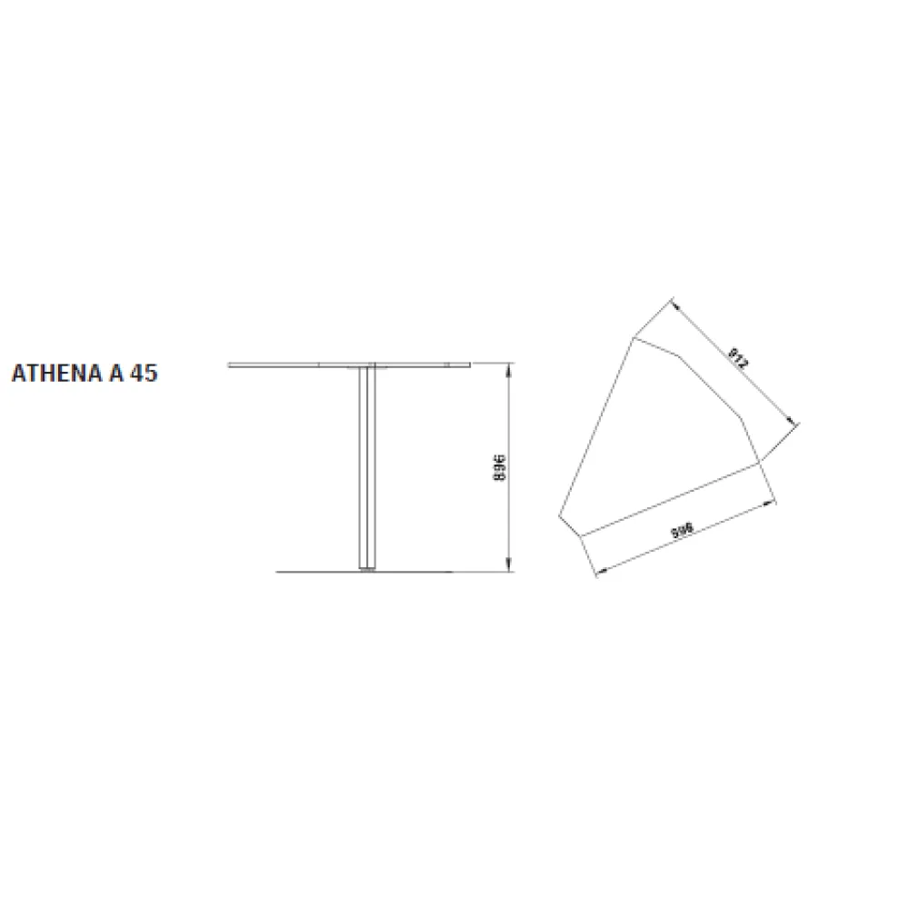 Angle 45° pour Système ATHENA