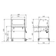 Chariot Bain-Marie avec Lampes Halogènes 2 GN