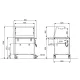 Chariot Bain-Marie avec Éclairage Halogène 2 GN