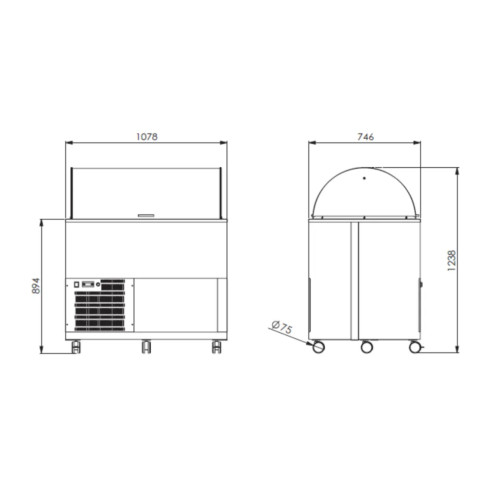 Chic Giunone Buffet Serving Cart