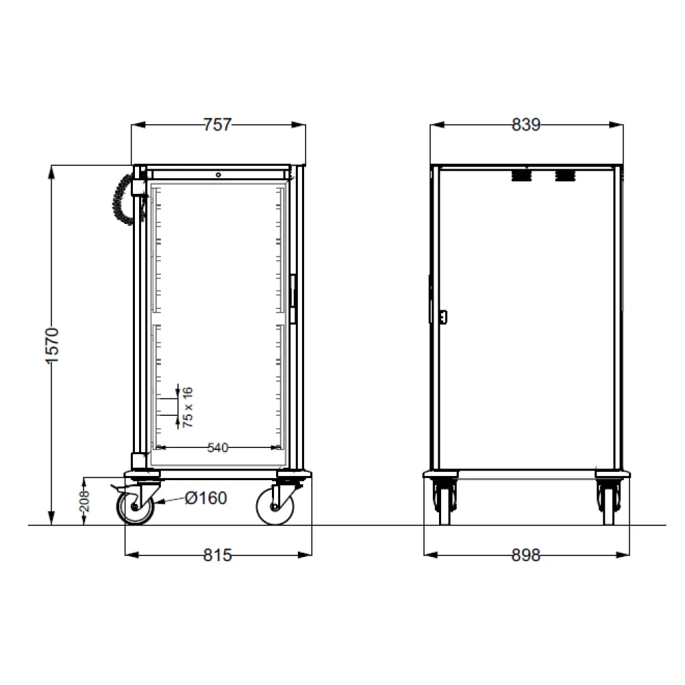 Professional Grade Food Service Cart