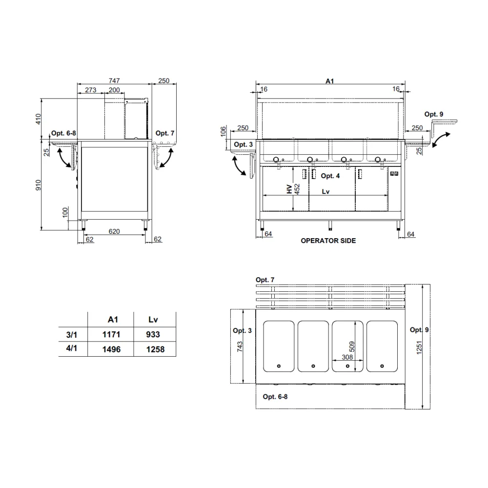 Premium Heated Buffet with Segregated Wells