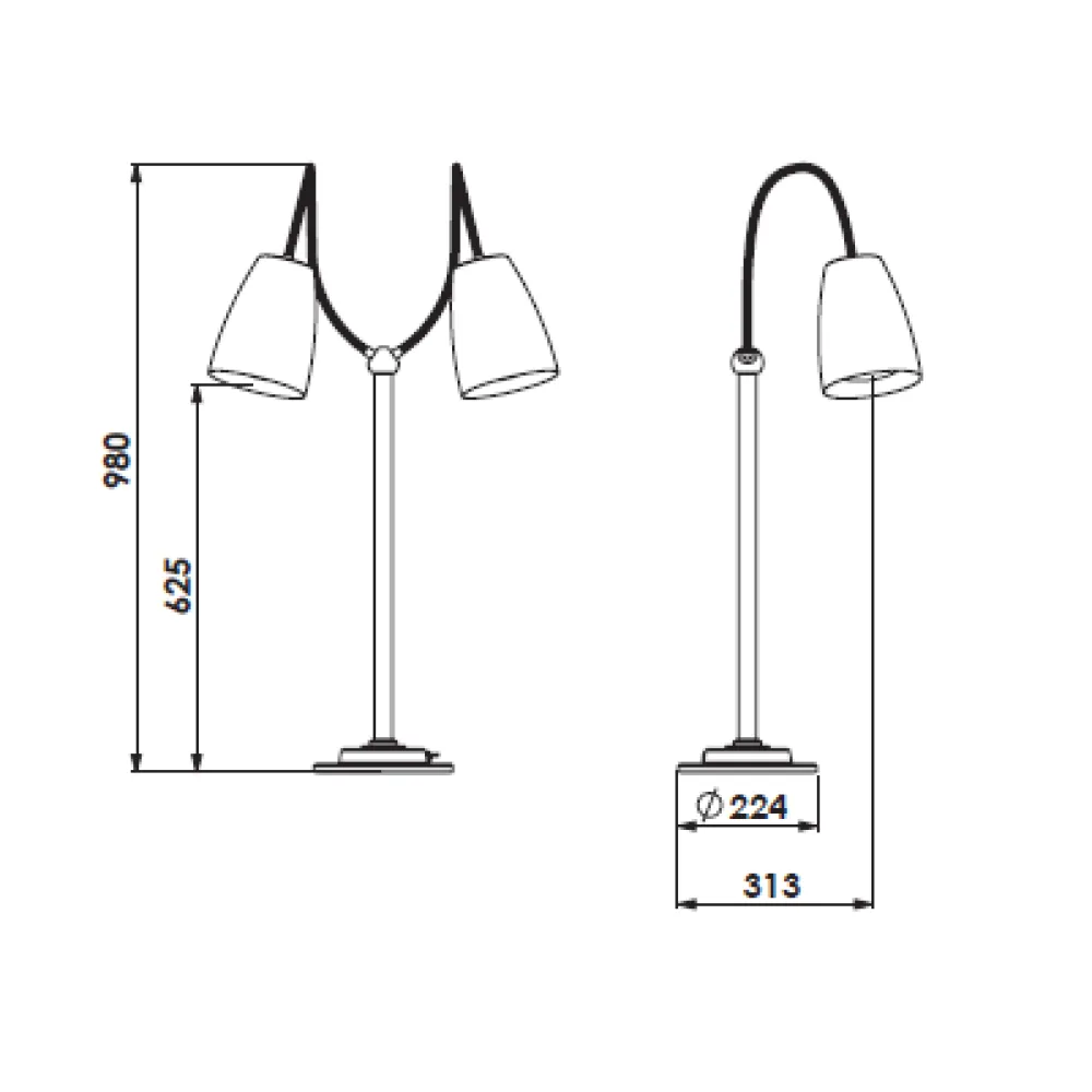 Lampe Chauffante Helios 2AL FLEX