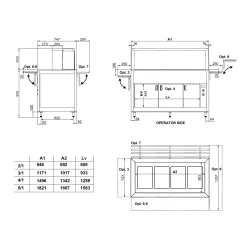Столешница с подогревом из закаленного стекла OMNIA 3PC