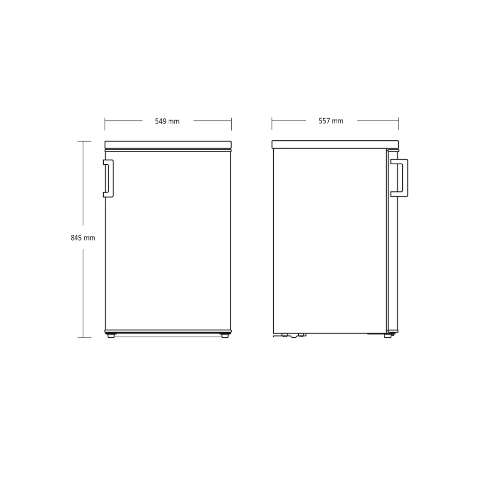 Space-Saving Refrigerator with Freezer SKB 161 W