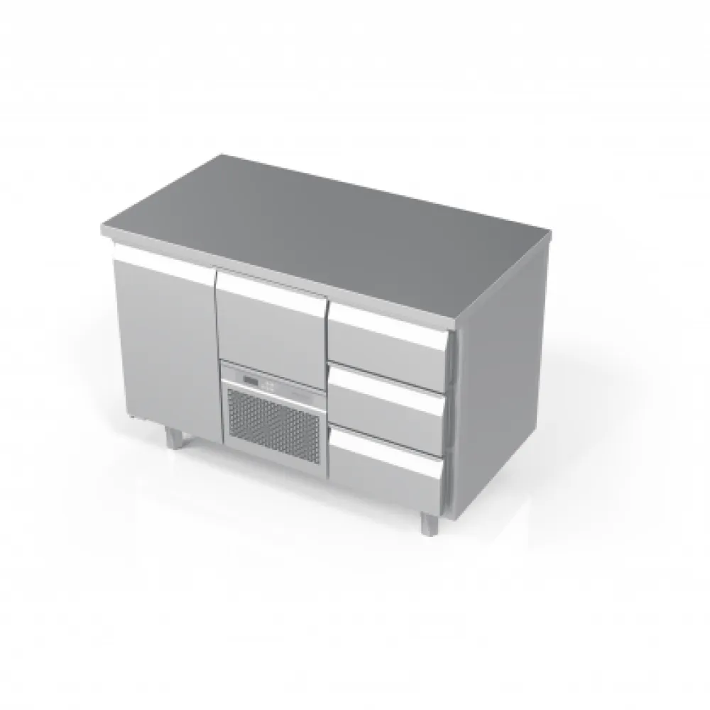 Reguliuojamo aukščio šaldymo stalas P240 su kėlimo mechanizmu