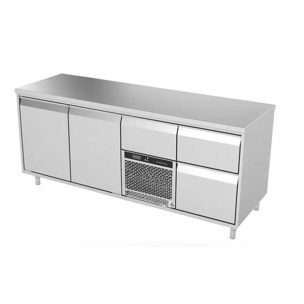 Table de travail réfrigérée avec mécanisme hydraulique