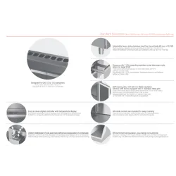 Comptoir saladette P240 1300 mm