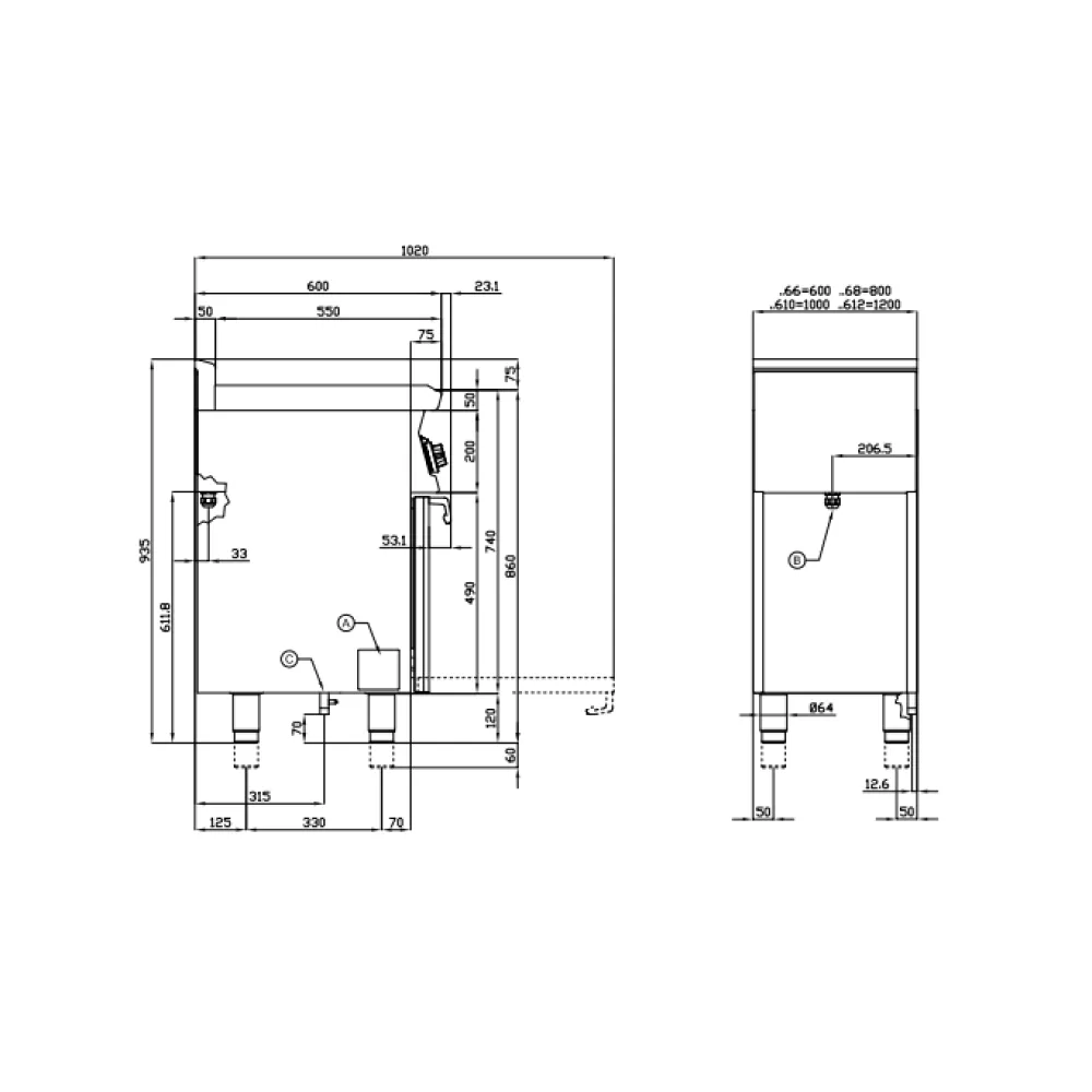 Elektrinė viryklė su orkaite CFM4-66ETX/V (06660632X)