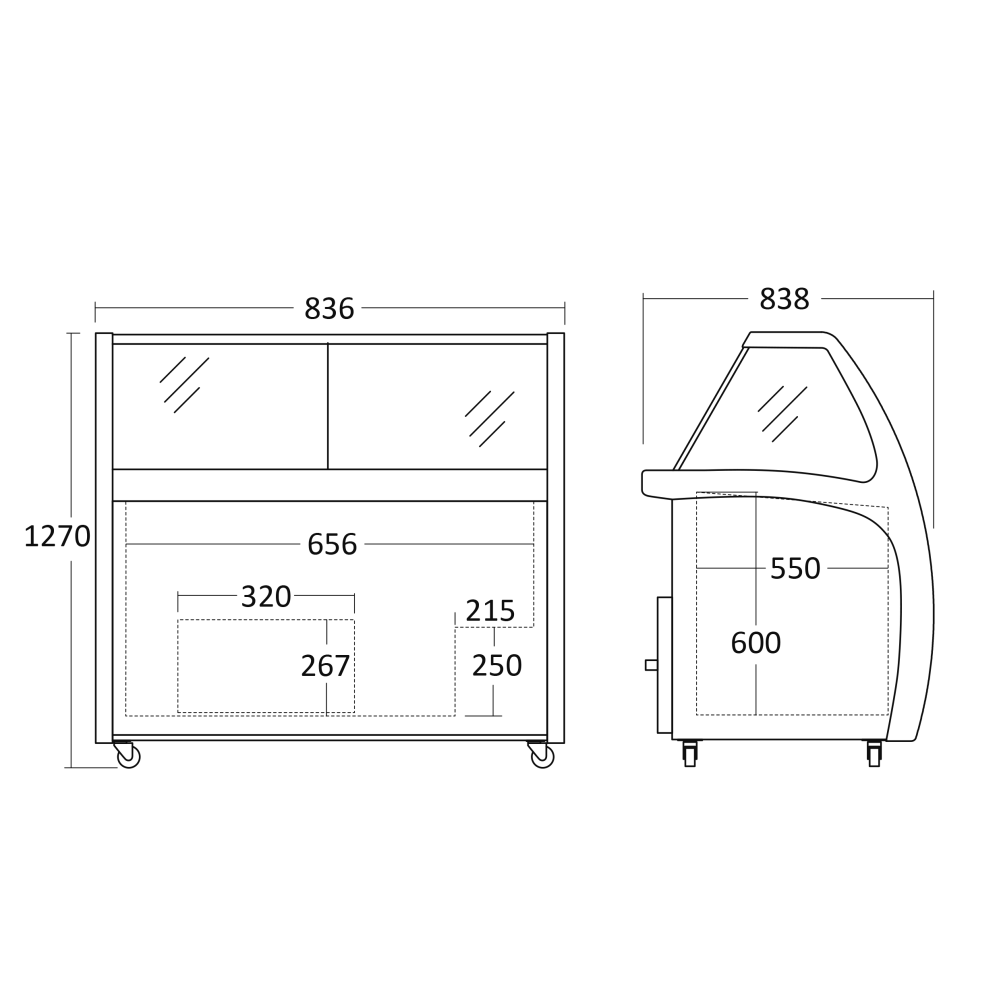 Ledų vitrina 170L SIC4WB (23424510000SIC4WB)
