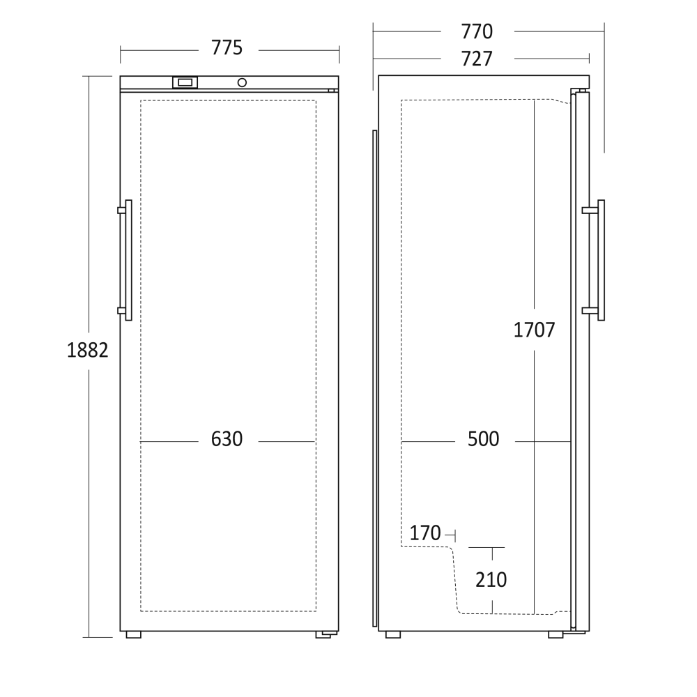 Šaldytuvas 510L GUR 590 W (31318510000GUR590WB)