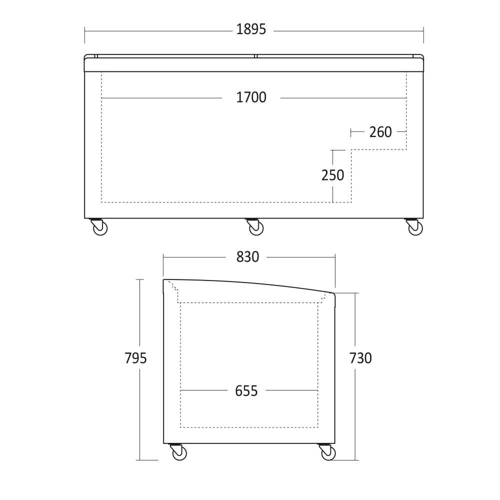 Parduotuvės vitrina 430L SIF600ADGC (23424410000SIF600ADGC)