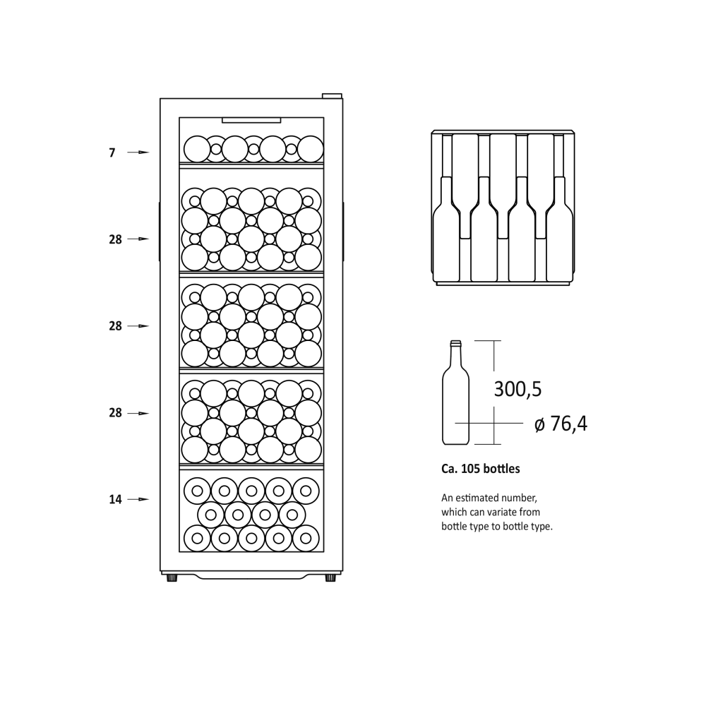 Premium Wine Refrigerator VC105BG