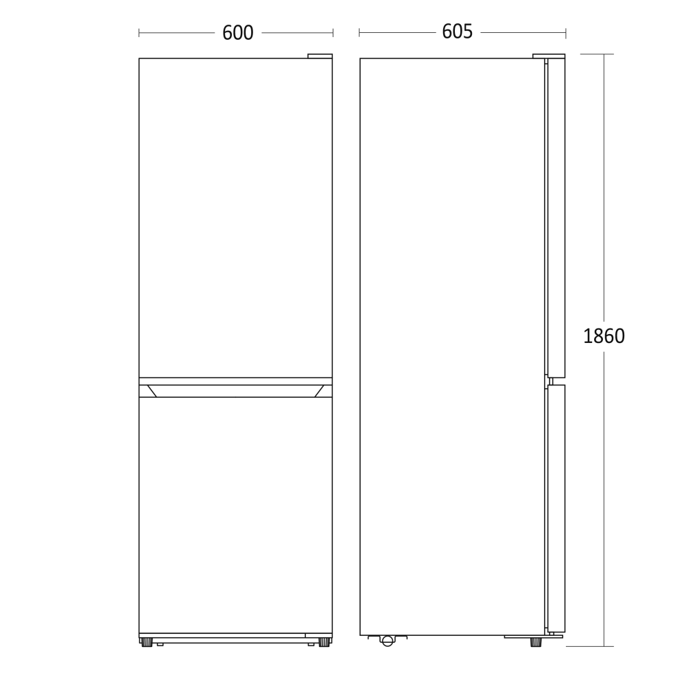 Eco-Friendly CBF293NFWD Combi Refrigerator