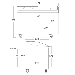 Ledų vitrina 251L IC352D