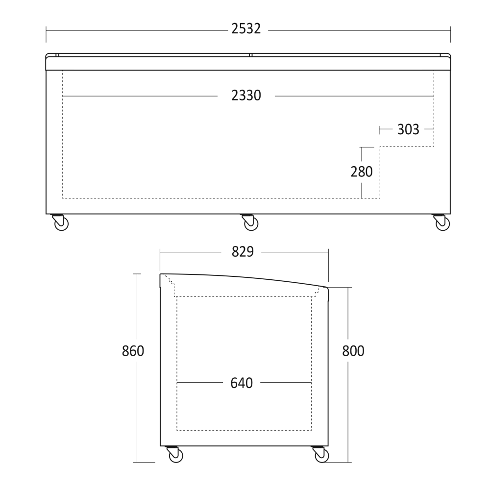 Parduotuvės vitrina 690L SIF900D (23424410000SIF900D)
