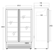 Vitrininis šaldiklis 702L DF1006BD (25324010000DF1006BD)