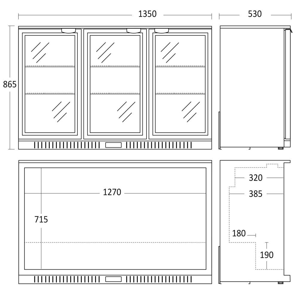 šaldytuvas-vitrina 254L BB311HBA (26311010000BB311HBA)