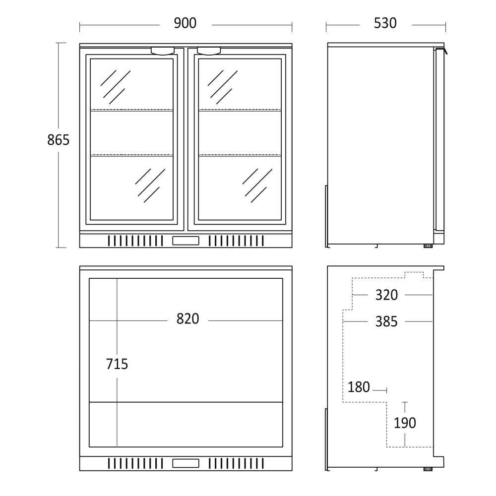 šaldytuvas-vitrina 158L SC 211 HDE (26310211HDE10000)