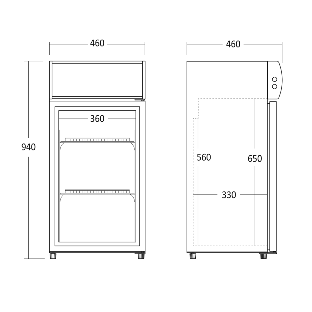 Šaldytuvo spintelė 60L SC 81 BE (26310081BE10000)