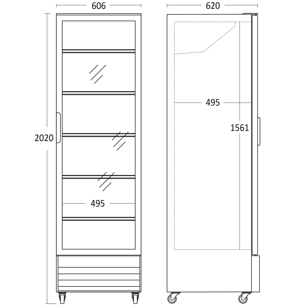 Šaldytuvas-vitrina, juodas 286L SD 426 BE (26310426310000)