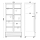 Šaldytuvas-vitrina, juodas 660L SD 826 BE (26310826BE10000)