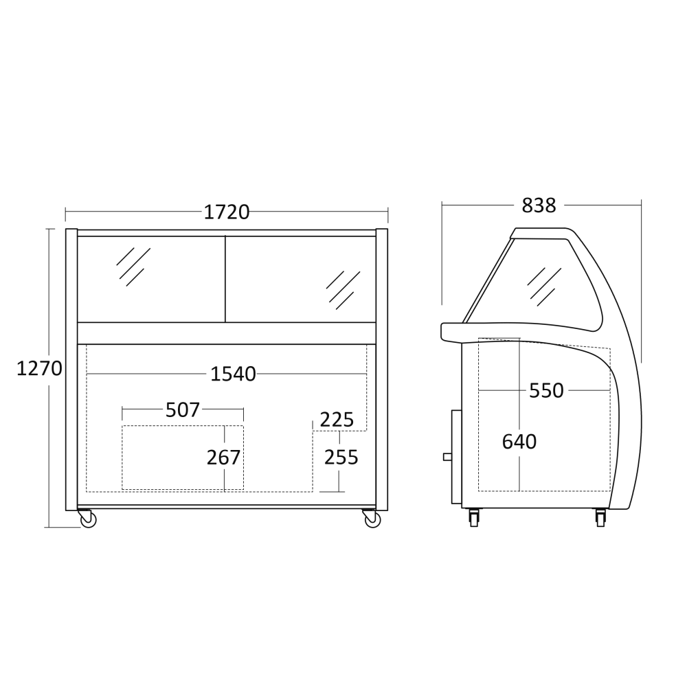 Ledų vitrina 538L SIC12WBL (23424510000SIC12WB)