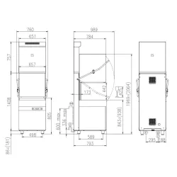Kupolinė indaplovė HK850ESI ES