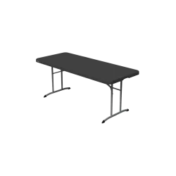 Sulankstomas stalas 183 × 76 cm, juodas