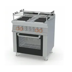 Elektrinė viryklė su orkaite GN1/1, 4 kvadratinės kaitvietės CFVQ4-78ETX/V
