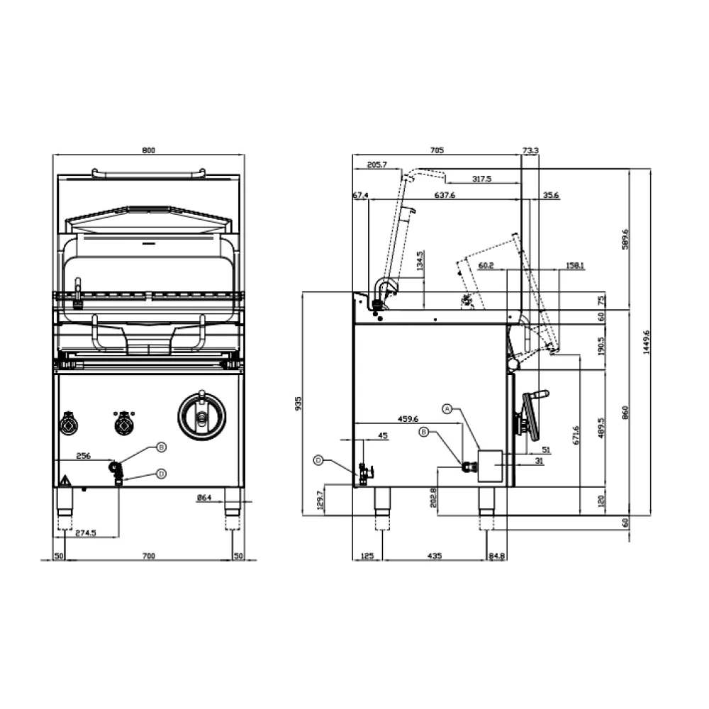 Elektrinė gili keptuvė MANUAL 50 L BR50-78ETX (08130830X)