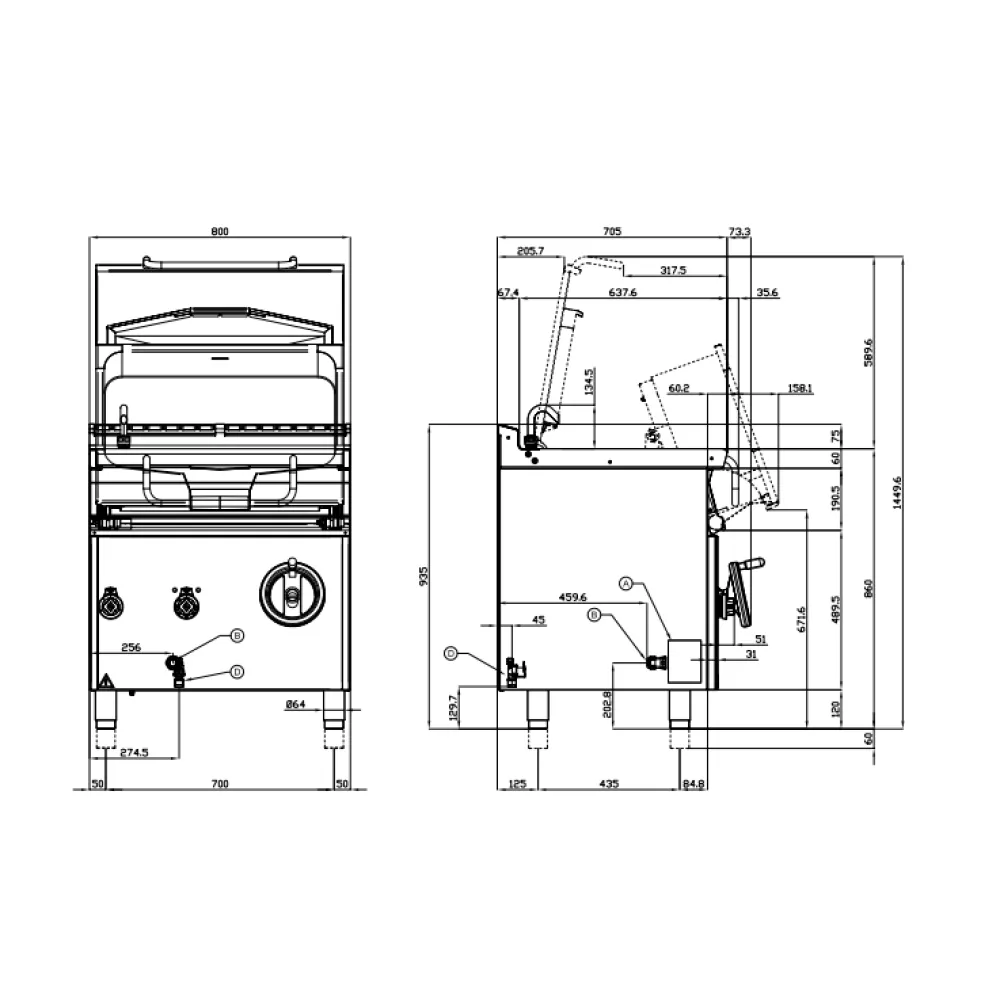Elektrinė gili keptuvė AUTOMATIC 50L BRM50-78ET (08130831)