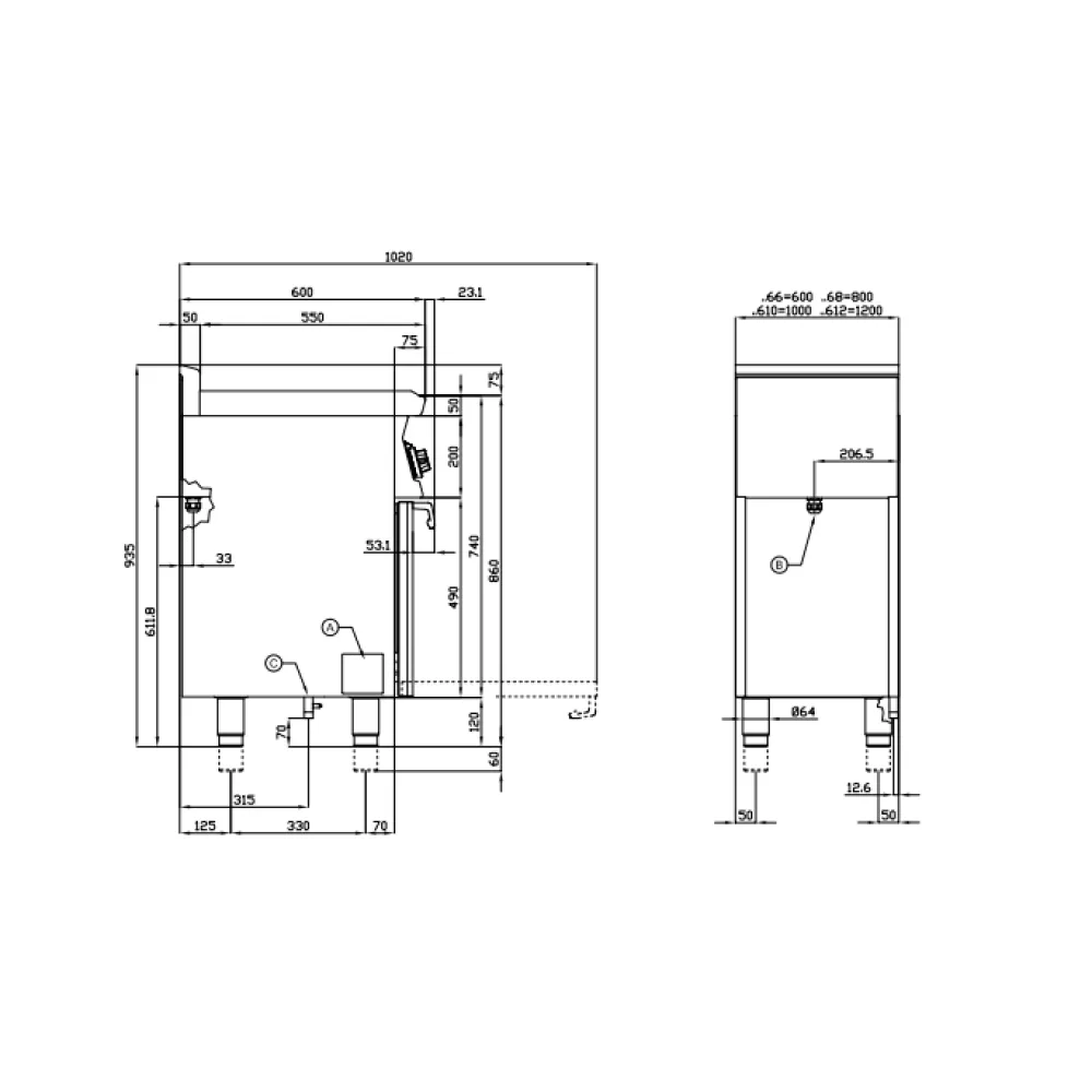 Dujinė viryklė su elektrine orkaite CFM4-66GEM/V (06690662)